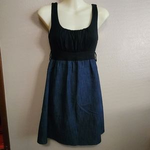 Sleeveless Tank & Denim Skirt Dress